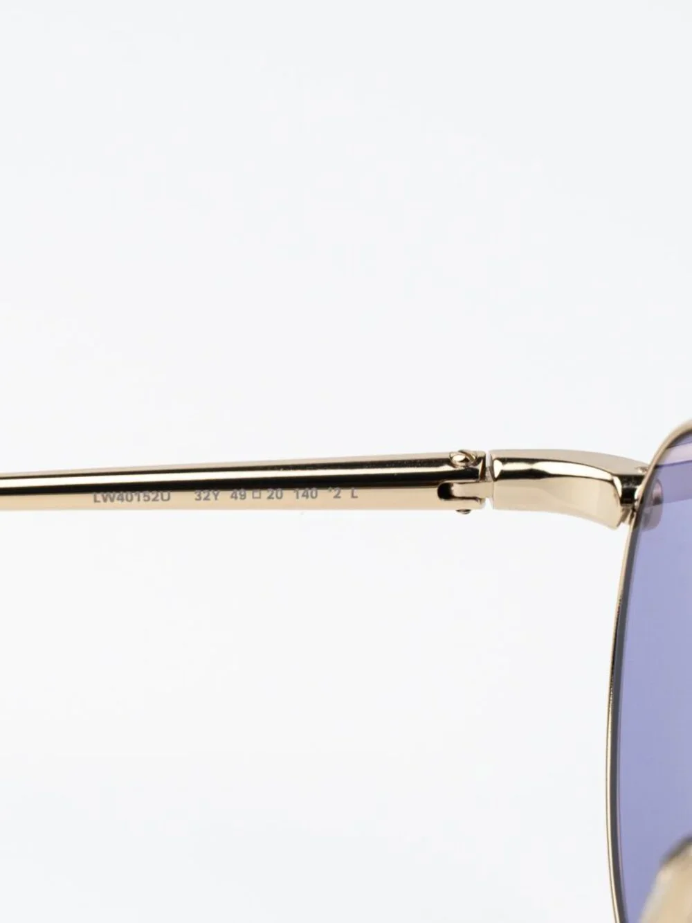 Loewe Men Sunglasses Gold Violet Round LW40152U 32Y NEW AUTHENTIC